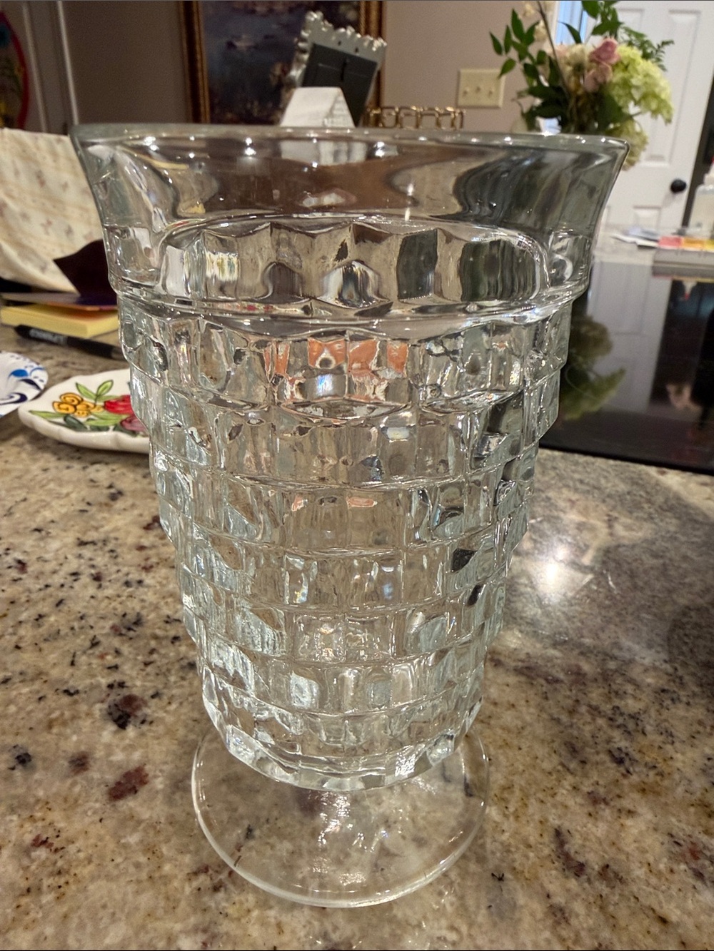 Fostoria clear iced tea glass like new